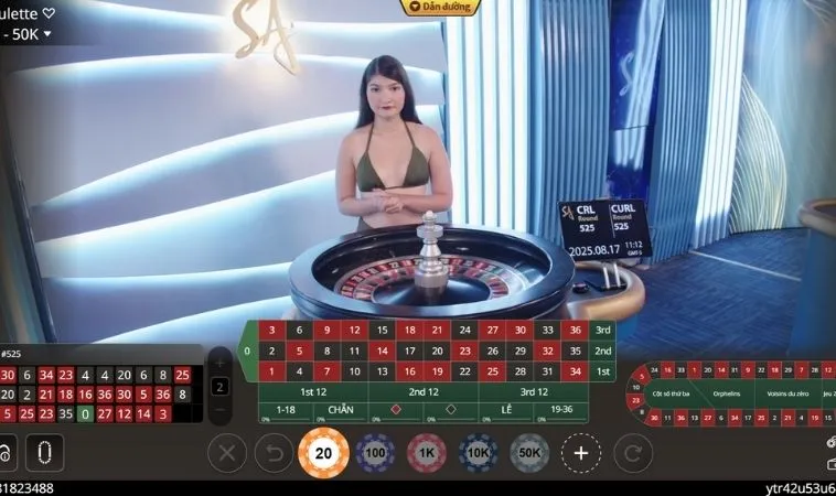 Giao diện chơi cá cược Roulette nhà cái M788