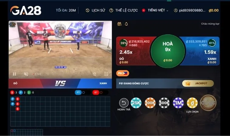 Khám Phá Chi Tiết Cách Chơi Đá Gà GA28 Tại M788 Thắng Đậm Mỗi Ngày 2 Các cửa cược tại sảnh Đá Gà GA28 Tại M788