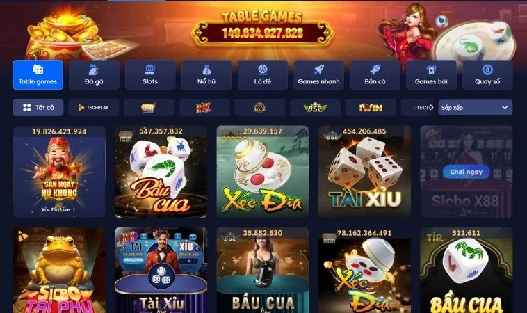 Giao diện trang chủ nhà cái M788